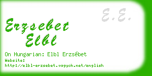 erzsebet elbl business card